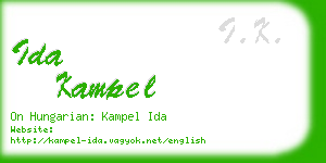 ida kampel business card